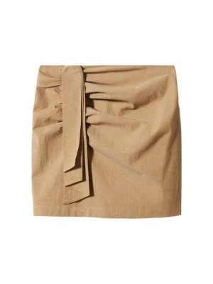Spódnica mini Mango piaskowy
