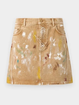 Spódnica mini MOSCHINO beżowy