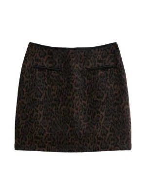 Spódnica mini New Look brązowy