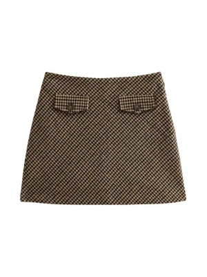 Spódnica mini New Look brązowy