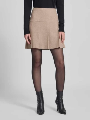 Spódnica mini o kroju regular fit z dodatkiem wiskozy model ‘RENORE’ Hugo Piaskowy