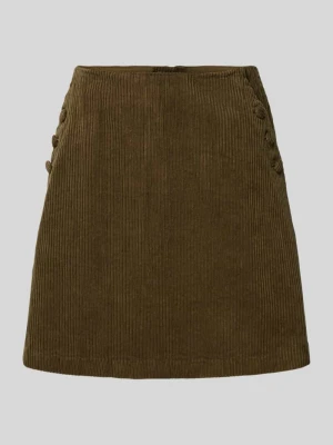 Spódnica mini o kroju regular fit z imitacji sztruksu model ‘Focaro’ Ichi