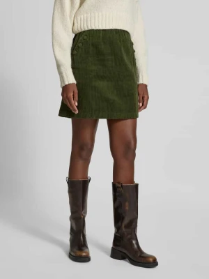 Spódnica mini o kroju regular fit z imitacji sztruksu model ‘Focaro’ Ichi