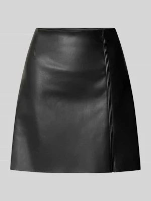 spódnica mini o kroju regular fit z materiał skóropodobny model 'NELLY' Vero Moda Czarny