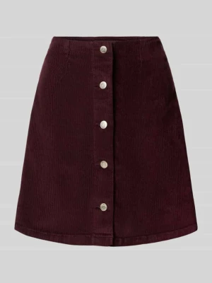 spódnica mini o kroju regular fit z mieszanki bawełny model 'ETTA' Vero Moda Ciemnoczerwony