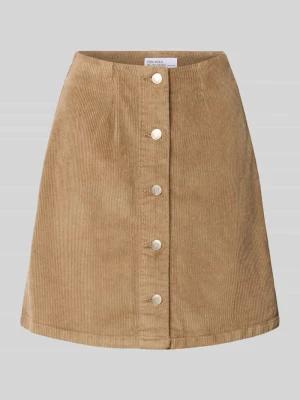spódnica mini o kroju regular fit z mieszanki bawełny model 'ETTA' Vero Moda Piaskowy