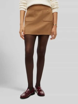 spódnica mini o kroju regular fit z mieszanki wełny Tommy Hilfiger Camel