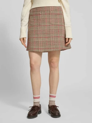 Spódnica mini o lekko rozkloszowanym kroju ze wzorem w kratę Tommy Hilfiger