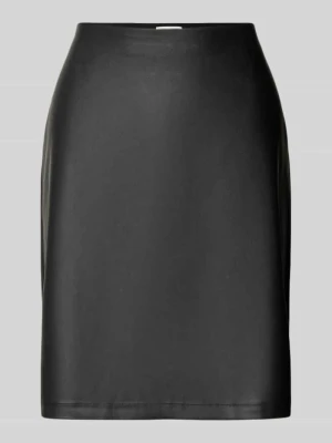 Spódnica mini o rozkloszowanym kroju z imitacji gładkiej skóry s.Oliver RED LABEL