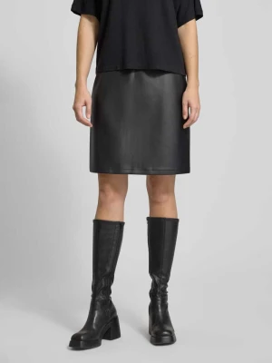 Spódnica mini o rozkloszowanym kroju z imitacji gładkiej skóry s.Oliver RED LABEL