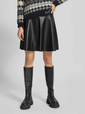 Spódnica mini o rozkloszowanym kroju z imitacji skóry model ‘LUNA’ Only