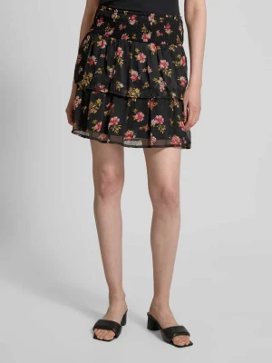 Spódnica mini o rozkloszowanym kroju ze wzorem na całej powierzchni model ‘SMILLA’ Vero Moda