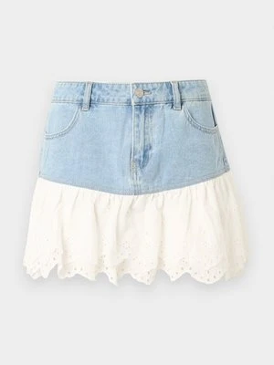 Spódnica mini Only jasnoniebieski denim