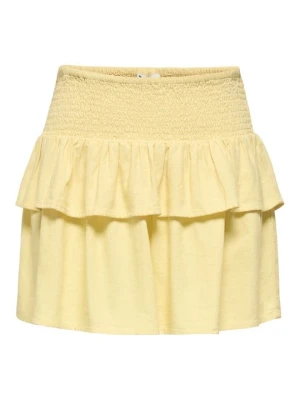 Spódnica mini Only żółty