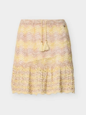 Spódnica mini Pepe Jeans jasnożółty