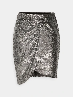 Spódnica mini Pepe Jeans srebrny