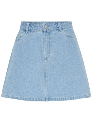 Spódnica mini Pieces jasnoniebieski denim