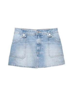 Spódnica mini PULL&BEAR niebieski denim