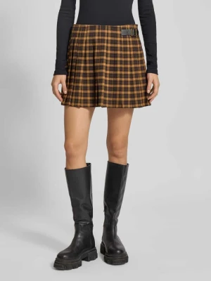 Spódnica mini rozkloszowana z jednostronnymi plisami model ‘CAT’ Only