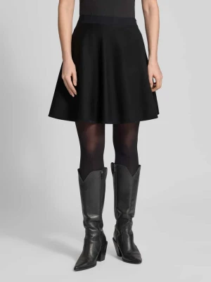 Spódnica mini rozkloszowana z mieszanki wiskozy model ‘VETIRA’ Boss