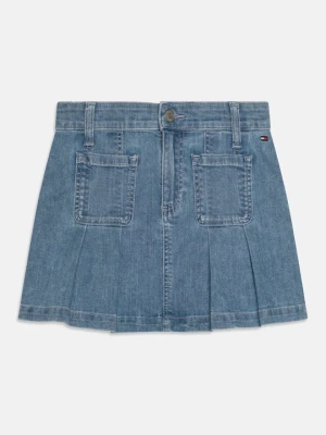 Spódnica mini Tommy Hilfiger jasnoniebieski denim