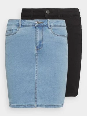 Spódnica mini Vero Moda jasnoniebieski denim