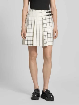 Spódnica mini w kopertowym stylu ze sprzączkami model ‘Raluna’ HUGO