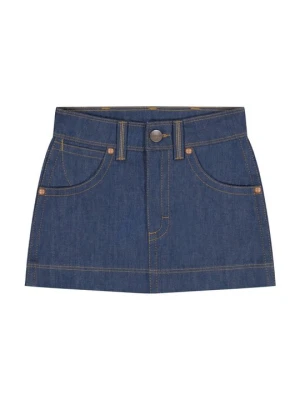 Spódnica mini Wrangler niebieski denim