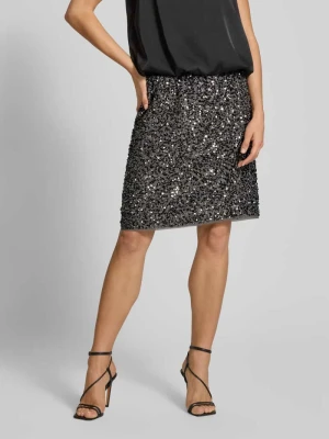 Spódnica mini z cekinami i elastycznym pasem comma