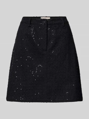 Spódnica mini z cekinowym obszyciem model ‘SHOW’ FREE/QUENT