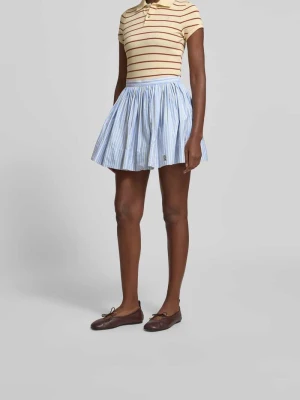 Spódnica mini z czystej bawełny Paco Rabanne Jasnoniebieski