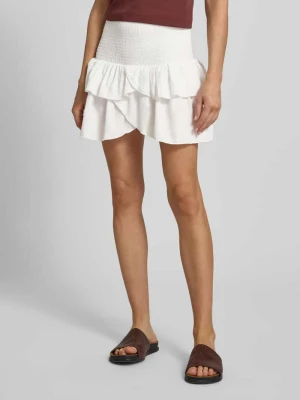 spódnica mini z dołem obszytym falbaną model 'Carin' NEO NOIR