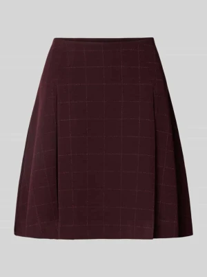 Spódnica mini z elastycznej mieszanki wiskozy model 'KATE' Ichi Śliwkowy