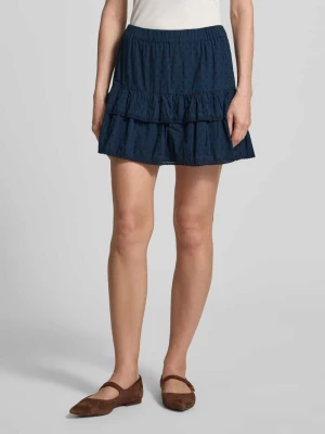 Spódnica mini z falbaną z czystej bawełny 'TRINE' Vero Moda