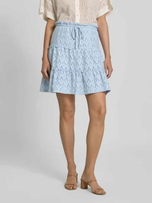 Spódnica mini z haftem angielskim model ‘AMALINA’ Vila