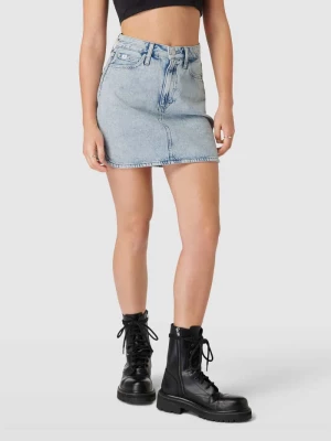 Spódnica mini z imitacji denimu z 5 kieszeniami Calvin Klein Jeans