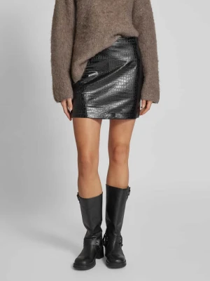 Spódnica mini z imitacji skóry model ‘Dorothee’ LeGer