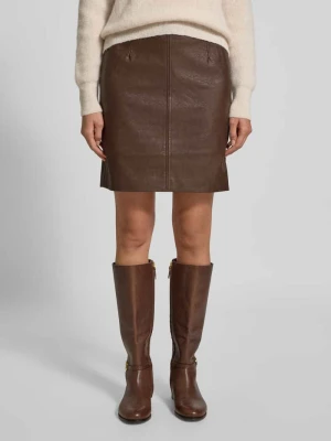 Spódnica mini z imitacji skóry model ‘KATE’ Ichi
