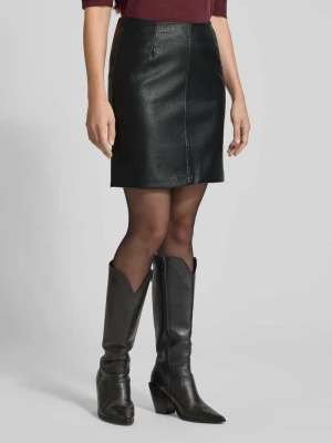 Spódnica mini z imitacji skóry model ‘KATE’ Ichi