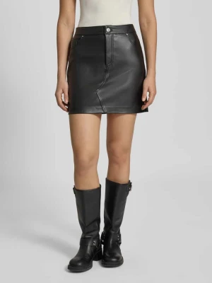 Spódnica mini z imitacji skóry model ‘KATE’ Noisy May