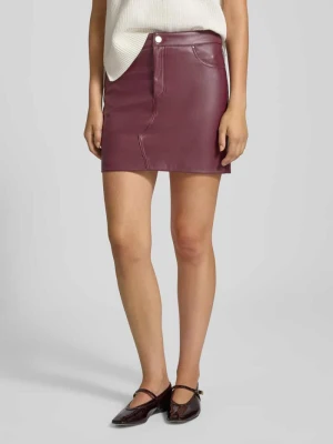 Spódnica mini z imitacji skóry model ‘KATE’ Noisy May
