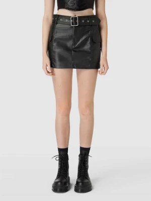 Spódnica mini z imitacji skóry model ‘PLEATHER’ Tommy Jeans