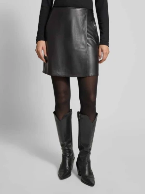Spódnica mini z imitacji skóry model ‘Reana cosmic’ Opus