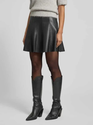 Spódnica mini z imitacji skóry z zamkiem błyskawicznym Rich & Royal