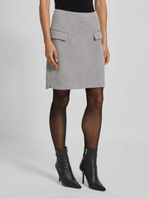 Spódnica mini z kieszeniami z patką model ‘KATE JACQUARD’ Ichi