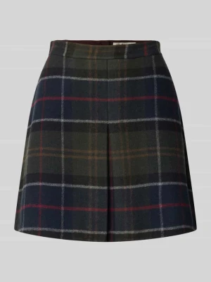 Spódnica mini z kontrafałdą model 'MARLOW MINI SKIRT' Barbour Granatowy