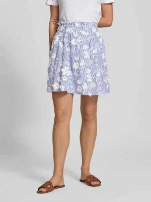Spódnica mini z kwiatowymi haftami model ‘MEMLY’ YAS