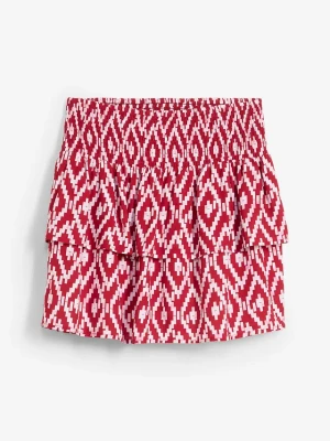 Spódnica mini z lejącej wiskozy BonPrix czerwony