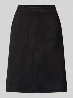 spódnica mini z materiał skóropodobny model 'Ha44rperr' ZABAIONE Czarny