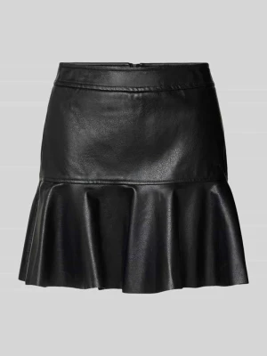 Spódnica mini z materiału skóropodobnego bardot